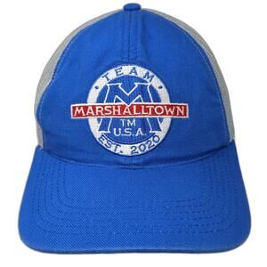 Marshalltown Snapback Mesh Back Trucker Hat Blue One Size Graffiti